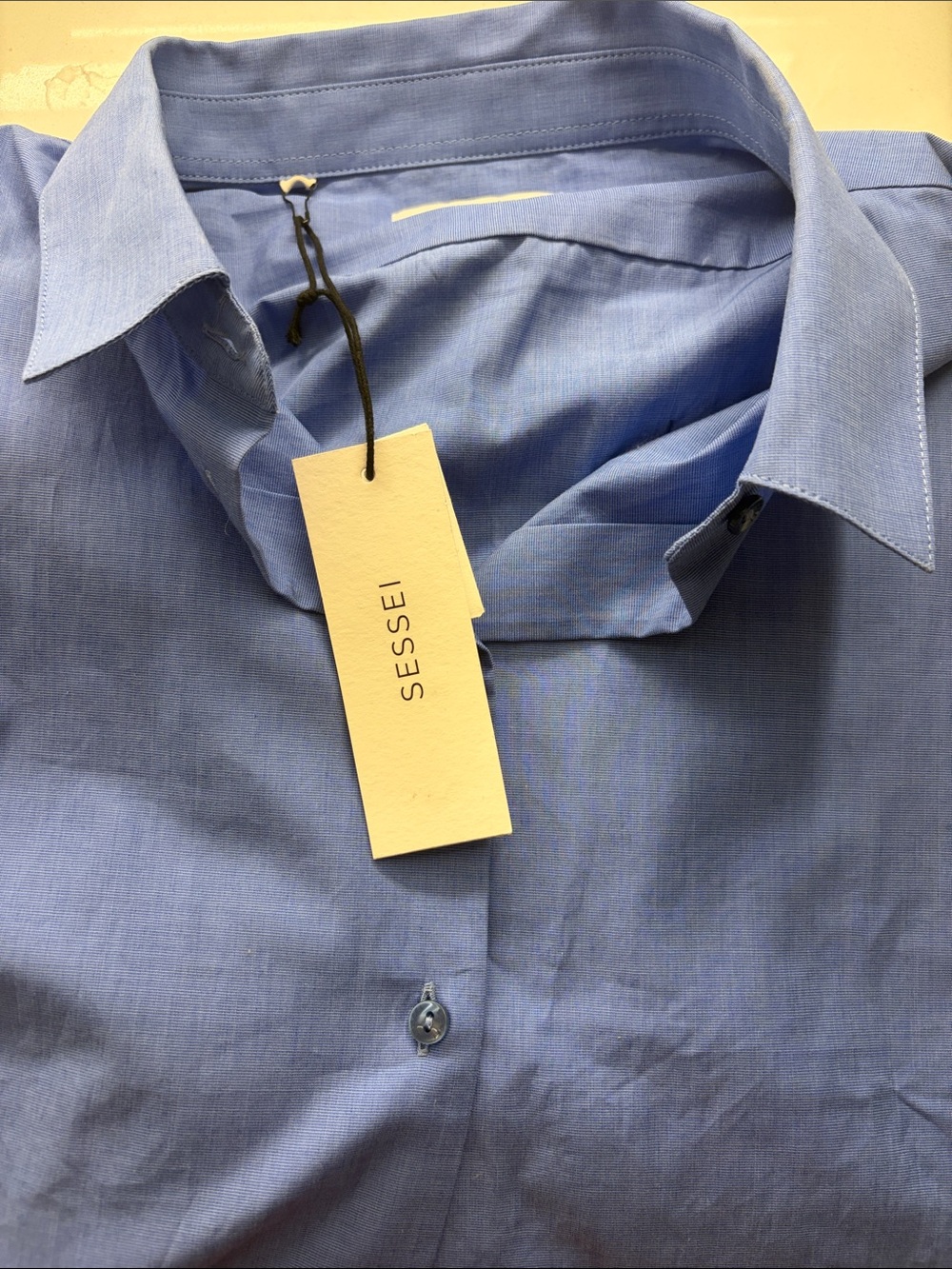 Sessei Esther Button Down Shirt in Strong Blue